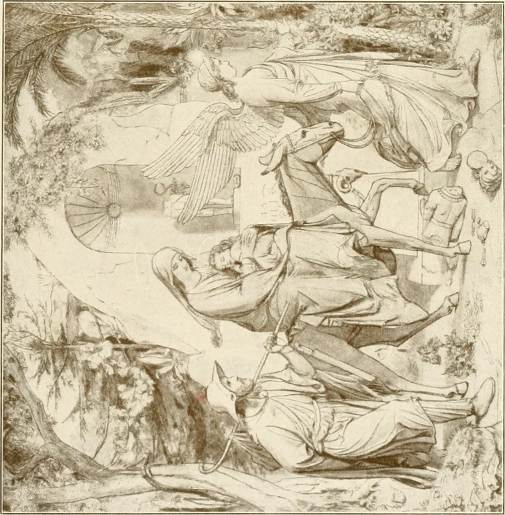 An illustration from Beuroner Kunst; eine Ausdrucksform der christlichen Mystik, 1921, leaf 150