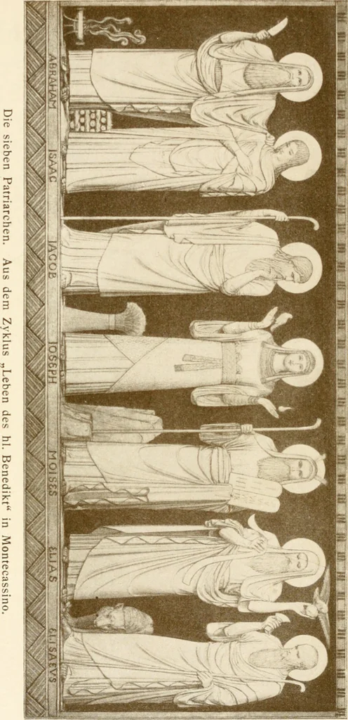An illustration from Beuroner Kunst; eine Ausdrucksform der christlichen Mystik, 1921, leaf 153