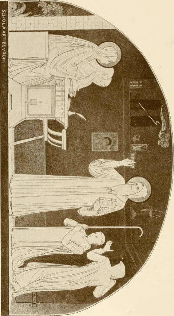 An illustration from Beuroner Kunst; eine Ausdrucksform der christlichen Mystik, 1921, leaf 155