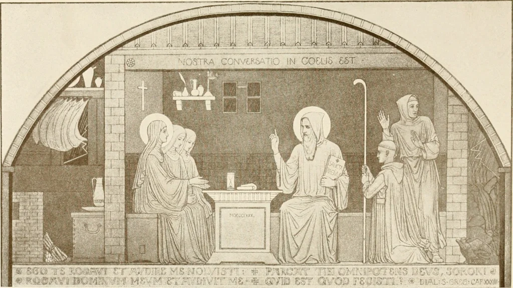 An illustration from Beuroner Kunst; eine Ausdrucksform der christlichen Mystik, 1921, leaf 156