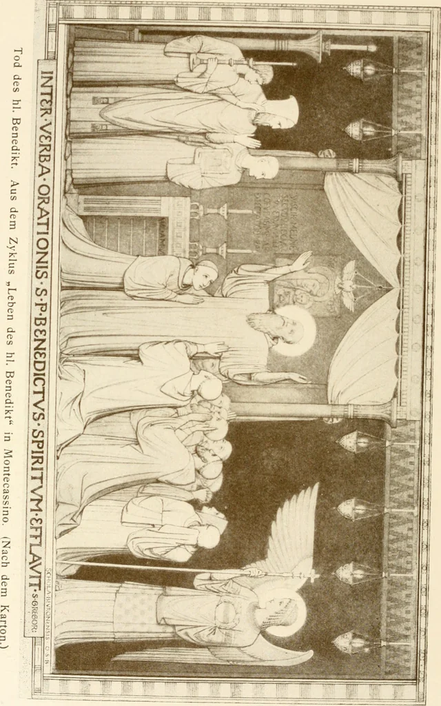 An illustration from Beuroner Kunst; eine Ausdrucksform der christlichen Mystik, 1921, leaf 157