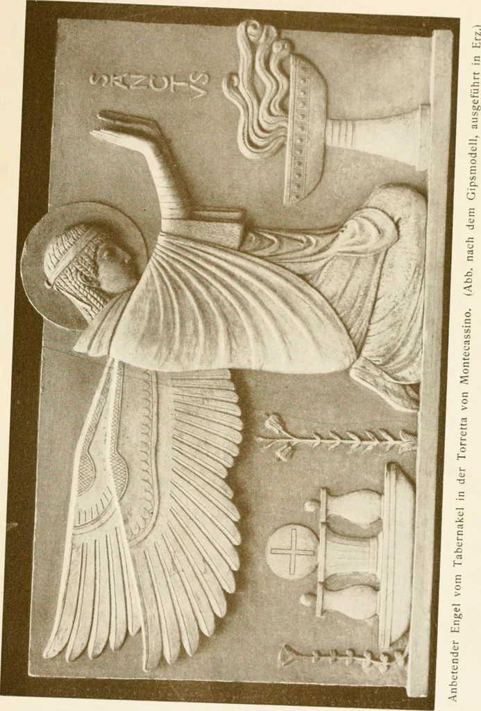 An illustration from Beuroner Kunst; eine Ausdrucksform der christlichen Mystik, 1921, leaf 168