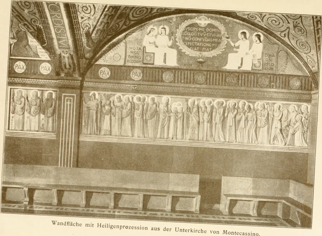 An illustration from Beuroner Kunst; eine Ausdrucksform der christlichen Mystik, 1921, leaf 173