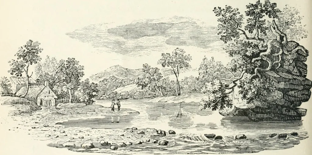 An illustration from The Bewick collector. A descriptive catalogue of the works of Thomas and John Bewick; including cuts, in various states, for books and pamphlets, private gentlemen, public companies, exhibitions, races, newspapers, shop cards, invoice heads, bar bills, coal certificates, broadsides, and other miscellaneous purposes, and wood blocks. With an appendix of portraits, autographs, works of pupils, &c. &c. The whole described from the originals contained in the largest and most perfect collection ever formed, and illustrated with a hundred and twelve cuts, 1866, leaf 25