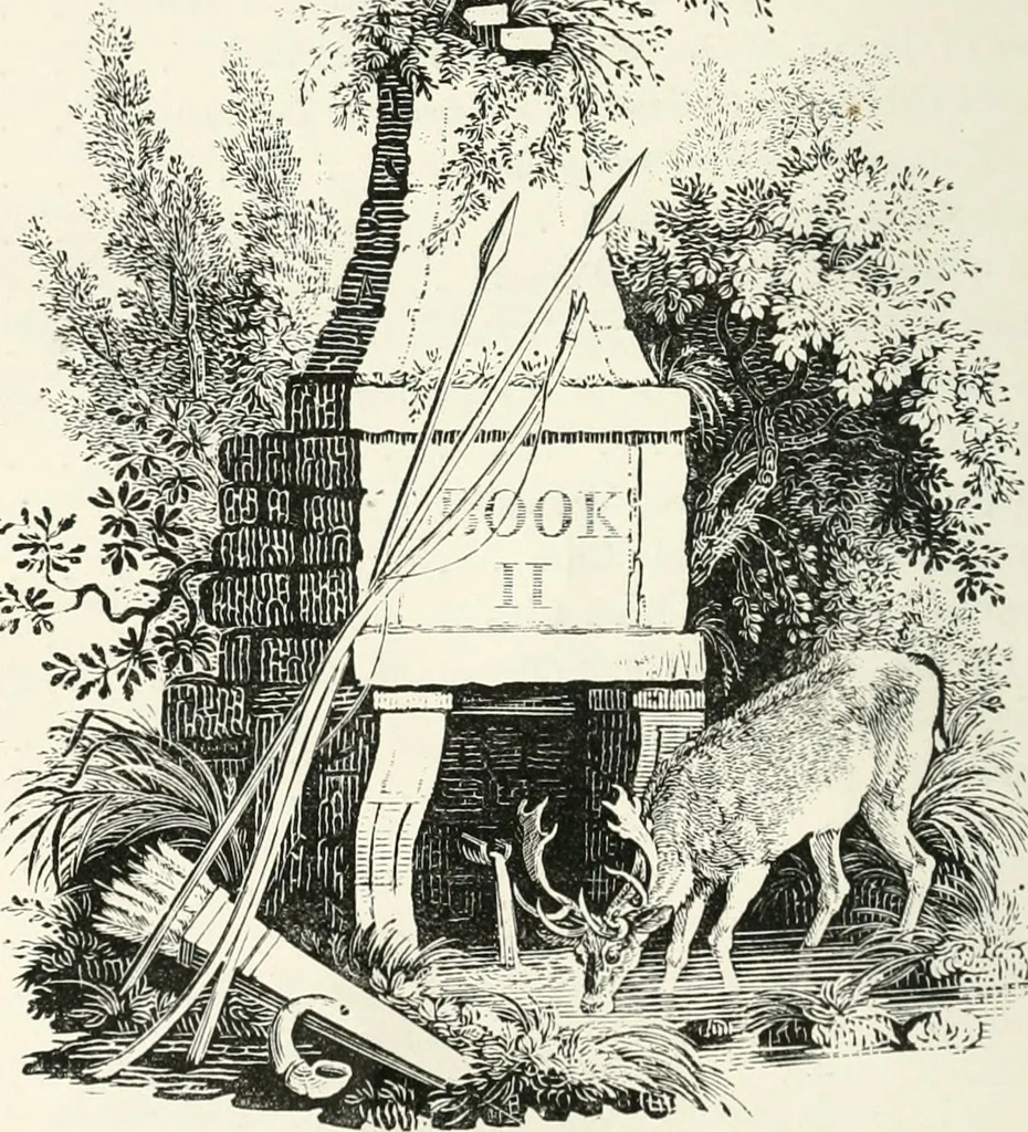 An illustration from The Bewick collector. A descriptive catalogue of the works of Thomas and John Bewick; including cuts, in various states, for books and pamphlets, private gentlemen, public companies, exhibitions, races, newspapers, shop cards, invoice heads, bar bills, coal certificates, broadsides, and other miscellaneous purposes, and wood blocks. With an appendix of portraits, autographs, works of pupils, &c. &c. The whole described from the originals contained in the largest and most perfect collection ever formed, and illustrated with a hundred and twelve cuts, 1866, leaf 29