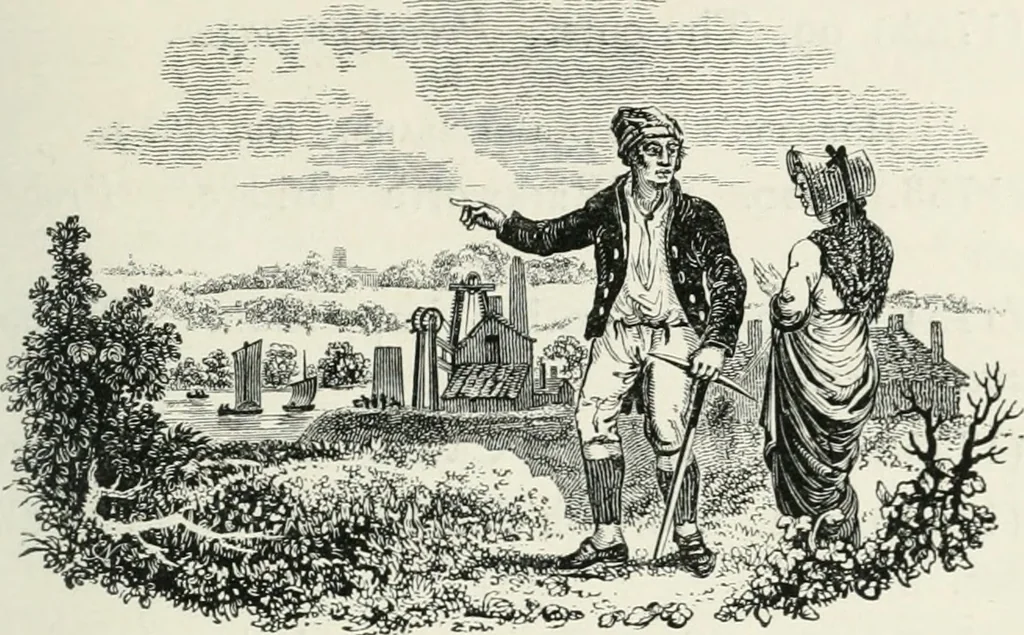 An illustration from The Bewick collector. A descriptive catalogue of the works of Thomas and John Bewick; including cuts, in various states, for books and pamphlets, private gentlemen, public companies, exhibitions, races, newspapers, shop cards, invoice heads, bar bills, coal certificates, broadsides, and other miscellaneous purposes, and wood blocks. With an appendix of portraits, autographs, works of pupils, &c. &c. The whole described from the originals contained in the largest and most perfect collection ever formed, and illustrated with a hundred and twelve cuts, 1866, leaf 312
