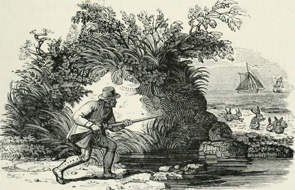 An illustration from The Bewick collector. A descriptive catalogue of the works of Thomas and John Bewick; including cuts, in various states, for books and pamphlets, private gentlemen, public companies, exhibitions, races, newspapers, shop cards, invoice heads, bar bills, coal certificates, broadsides, and other miscellaneous purposes, and wood blocks. With an appendix of portraits, autographs, works of pupils, &c. &c. The whole described from the originals contained in the largest and most perfect collection ever formed, and illustrated with a hundred and twelve cuts, 1866, leaf 312