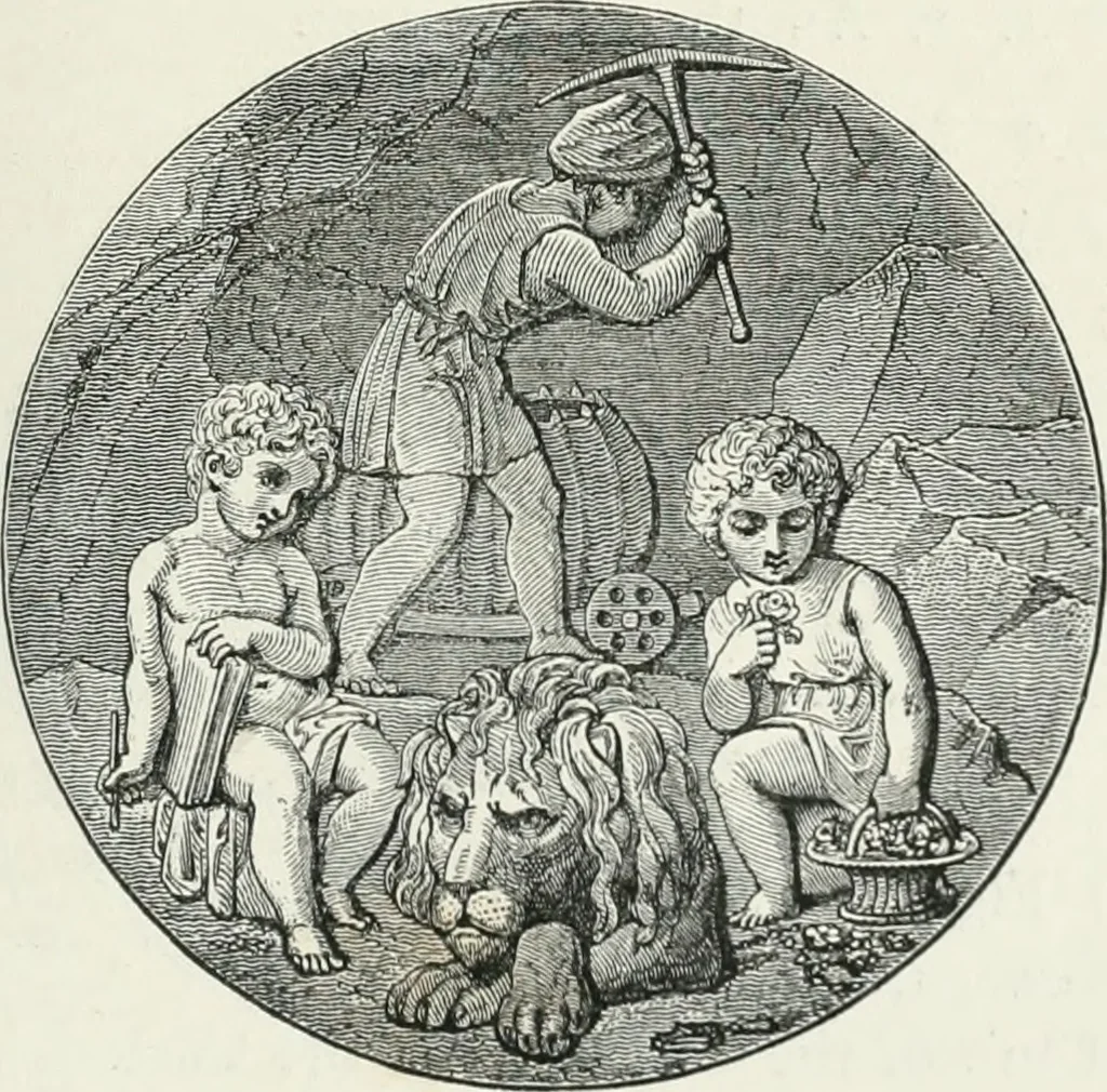An illustration from The Bewick collector. A descriptive catalogue of the works of Thomas and John Bewick; including cuts, in various states, for books and pamphlets, private gentlemen, public companies, exhibitions, races, newspapers, shop cards, invoice heads, bar bills, coal certificates, broadsides, and other miscellaneous purposes, and wood blocks. With an appendix of portraits, autographs, works of pupils, &c. &c. The whole described from the originals contained in the largest and most perfect collection ever formed, and illustrated with a hundred and twelve cuts, 1866, leaf 360