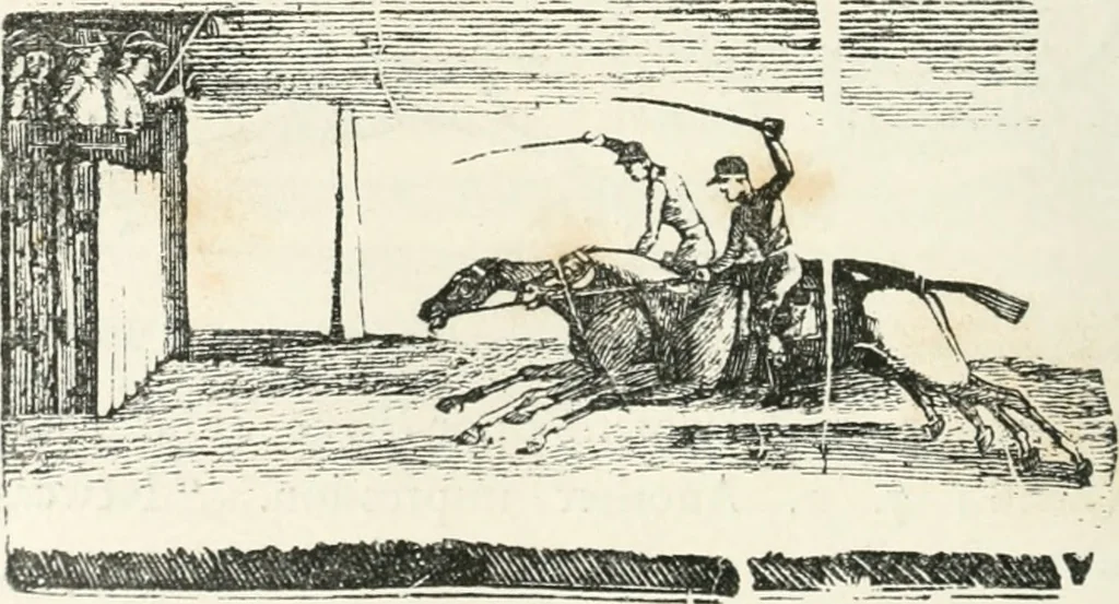 An illustration from The Bewick collector. A descriptive catalogue of the works of Thomas and John Bewick; including cuts, in various states, for books and pamphlets, private gentlemen, public companies, exhibitions, races, newspapers, shop cards, invoice heads, bar bills, coal certificates, broadsides, and other miscellaneous purposes, and wood blocks. With an appendix of portraits, autographs, works of pupils, &c. &c. The whole described from the originals contained in the largest and most perfect collection ever formed, and illustrated with a hundred and twelve cuts, 1866, leaf 373