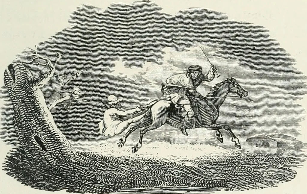 An illustration from The Bewick collector. A descriptive catalogue of the works of Thomas and John Bewick; including cuts, in various states, for books and pamphlets, private gentlemen, public companies, exhibitions, races, newspapers, shop cards, invoice heads, bar bills, coal certificates, broadsides, and other miscellaneous purposes, and wood blocks. With an appendix of portraits, autographs, works of pupils, &c. &c. The whole described from the originals contained in the largest and most perfect collection ever formed, and illustrated with a hundred and twelve cuts, 1866, leaf 516