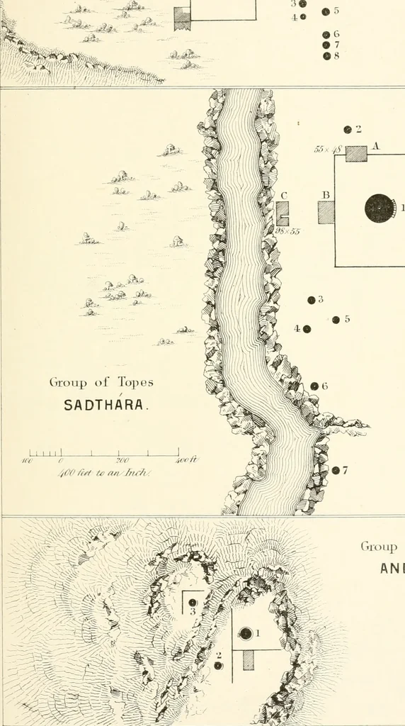 An illustration from The Bhilsa topes; or, Buddhist monuments of central India:, 1854, leaf 416