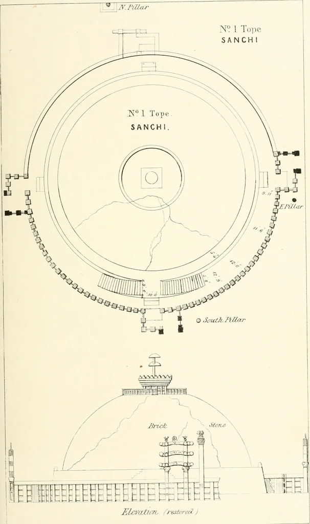 An illustration from The Bhilsa topes; or, Buddhist monuments of central India:, 1854, leaf 424