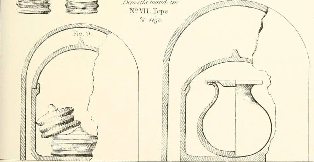 An illustration from The Bhilsa topes; or, Buddhist monuments of central India:, 1854, leaf 460