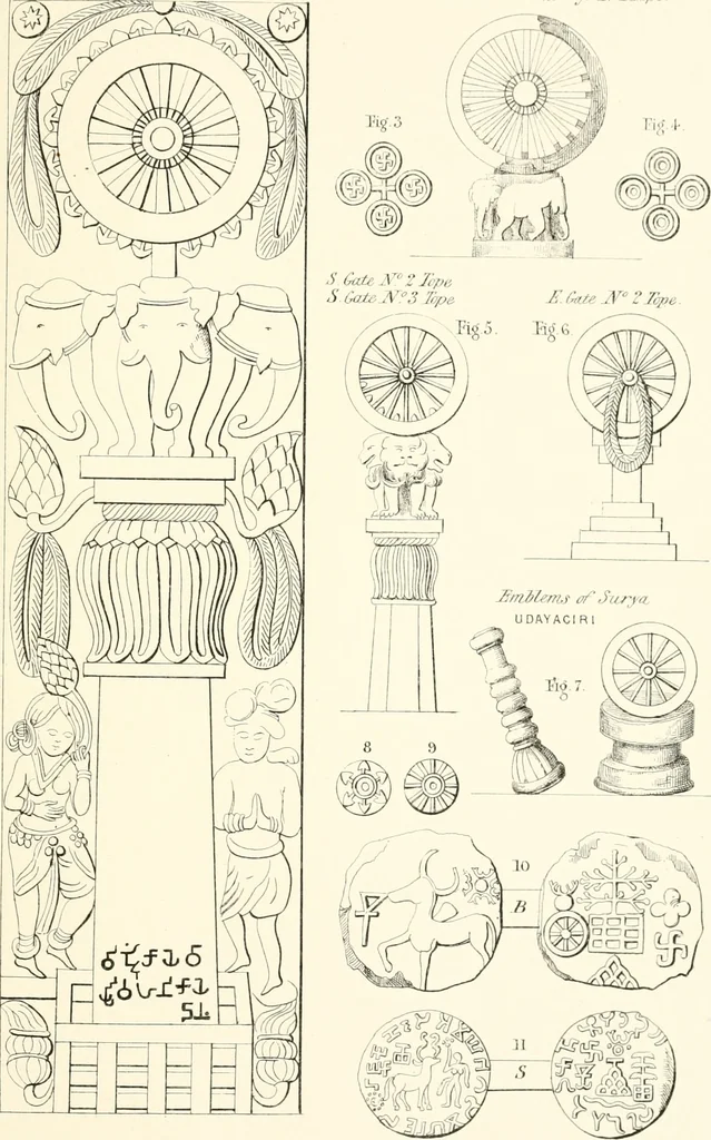 An illustration from The Bhilsa topes; or, Buddhist monuments of central India:, 1854, leaf 472