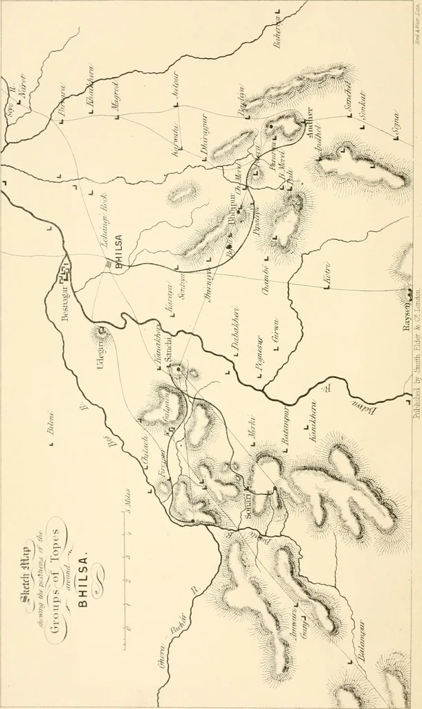An illustration from The Bhilsa topes; or, Buddhist monuments of central India:, 1854, leaf 7
