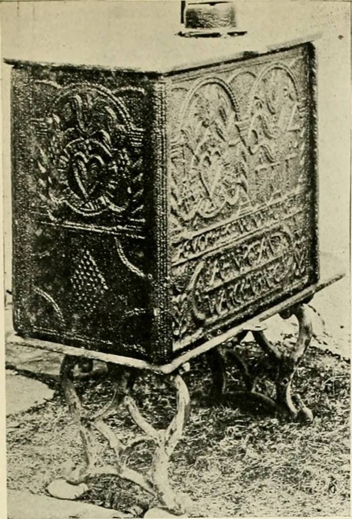 An illustration from The Bible in iron:, 1914, leaf 102
