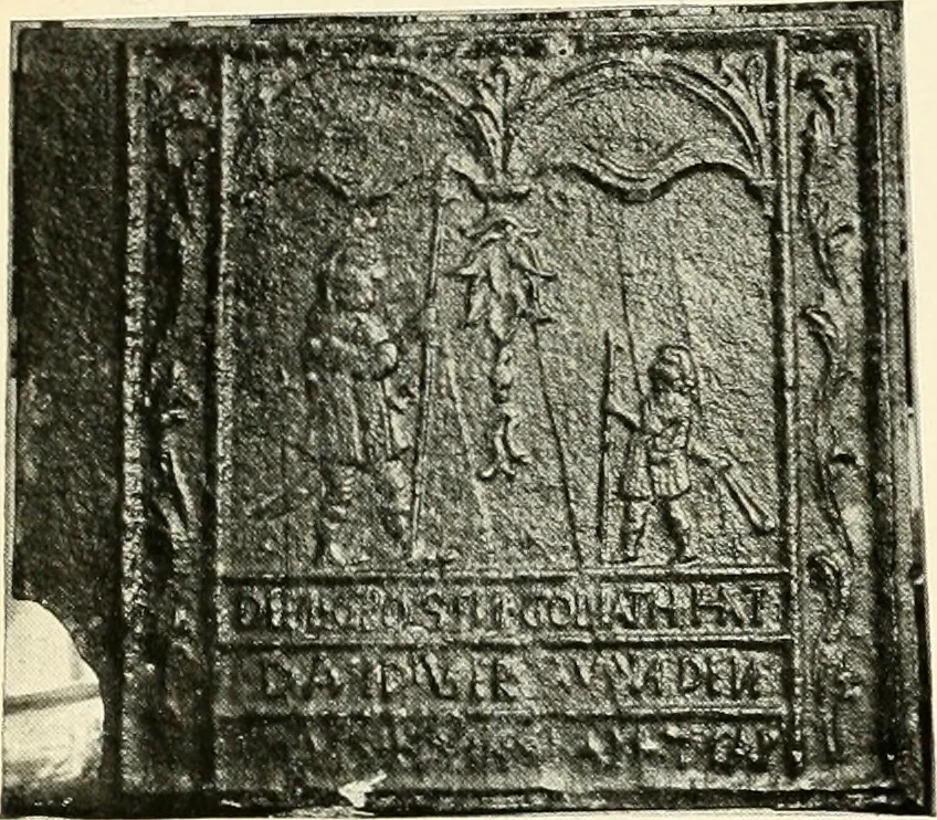An illustration from The Bible in iron:, 1914, leaf 61