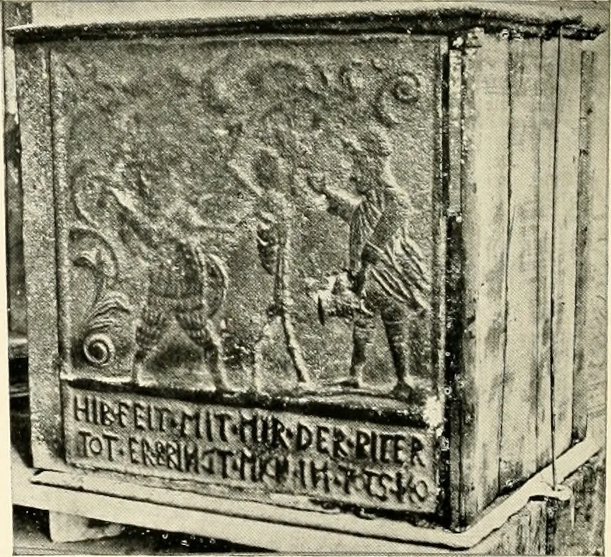 An illustration from The Bible in iron:, 1914, leaf 71