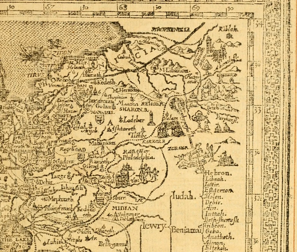 An illustration from The Bible : that is the Holy Scriptures conteined in the Old and New Testament ; translated according to the Ebrew and Greeke, and conferred with the best translations in divers languages .., 1615, leaf 42