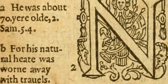 An illustration from The Bible : that is, the Holy scriptures contained in the Old and New Testament, 1579, leaf 335