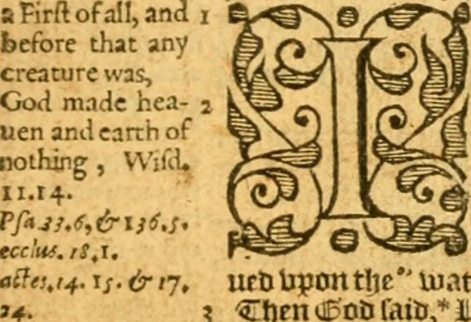 An illustration from The Bible : that is, the Holy scriptures contained in the Old and New Testament, 1579, leaf 58