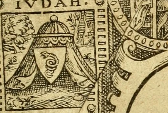 An illustration from The Bible: translated according to the Ebrew and Greeke, and conferred with the best translation in divers languages. With most profitable annotations upon all the hard places, and other things of great importance, as may appeare in the epistle the reader. And also a most profitable concordance for the ready finding out of anything in the same conteined, 1611, leaf 2