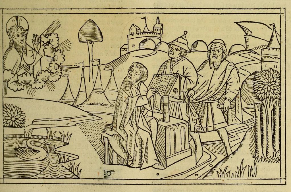 An illustration from [Biblia Germanica], leaf 157