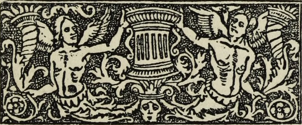 An illustration from Biblia pauperum, conteynynge thirty and eight wodecuttes illustrating the liif, parablis, and miraclis offe oure blessid Lord & Saviour Jhesus Crist, with the proper descrypciouns therof extracted fro the originall texte offe Iohn Wiclif.., 1885, leaf 116