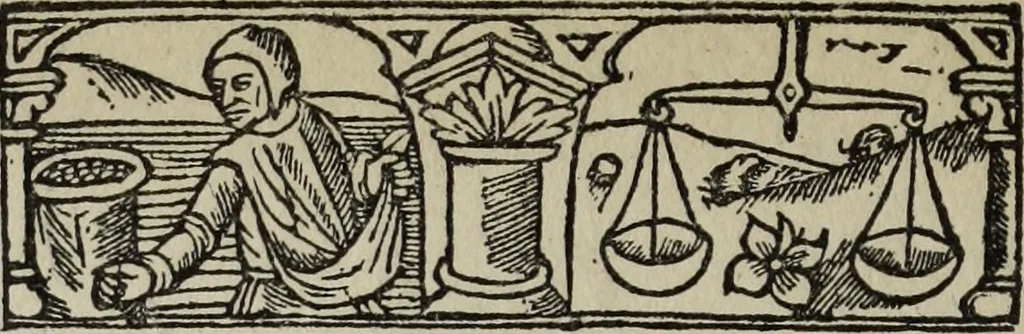An illustration from Biblia pauperum, conteynynge thirty and eight wodecuttes illustrating the liif, parablis, and miraclis offe oure blessid Lord & Saviour Jhesus Crist, with the proper descrypciouns therof extracted fro the originall texte offe Iohn Wiclif.., 1885, leaf 21
