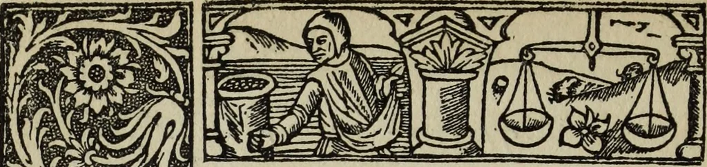An illustration from Biblia pauperum, conteynynge thirty and eight wodecuttes illustrating the liif, parablis, and miraclis offe oure blessid Lord & Saviour Jhesus Crist, with the proper descrypciouns therof extracted fro the originall texte offe Iohn Wiclif.., 1885, leaf 89
