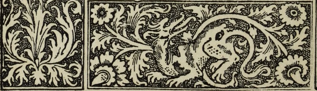 An illustration from Biblia pauperum, conteynynge thirty and eight wodecuttes illustrating the liif, parablis, and miraclis offe oure blessid Lord & Saviour Jhesus Crist, with the proper descrypciouns therof extracted fro the originall texte offe Iohn Wiclif.., 1885, leaf 89