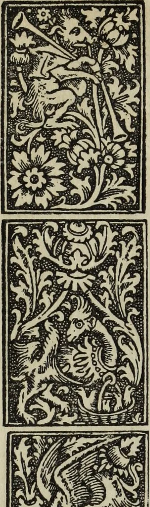 An illustration from Biblia pauperum, conteynynge thirty and eight wodecuttes illustrating the liif, parablis, and miraclis offe oure blessid Lord & Saviour Jhesus Crist, with the proper descrypciouns therof extracted fro the originall texte offe Iohn Wiclif.., 1885, leaf 93