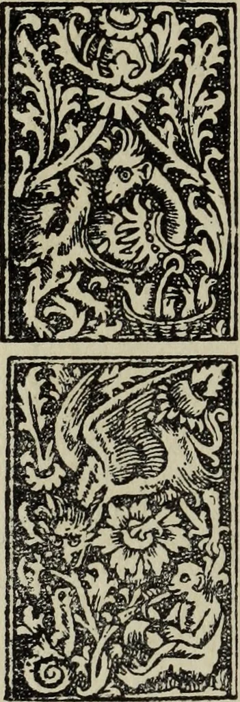 An illustration from Biblia pauperum, conteynynge thirty and eight wodecuttes illustrating the liif, parablis, and miraclis offe oure blessid Lord & Saviour Jhesus Crist, with the proper descrypciouns therof extracted fro the originall texte offe Iohn Wiclif.., 1885, leaf 97