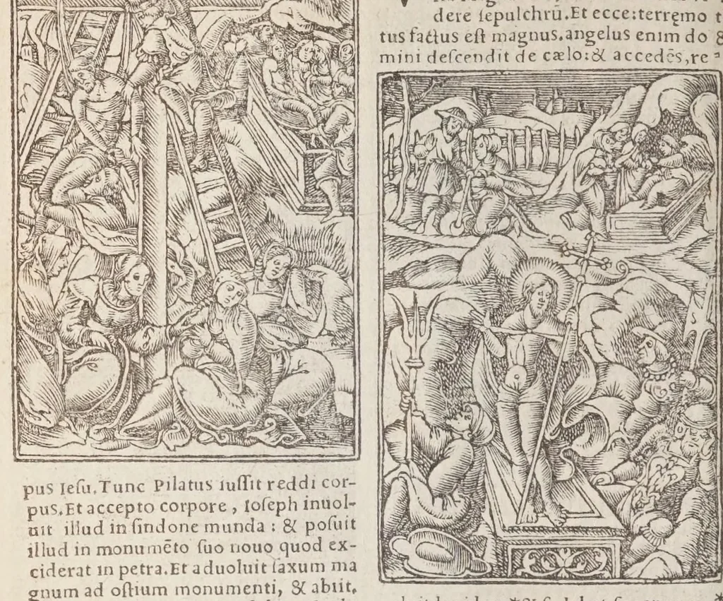 An illustration from Biblia pictvris illvstrata : breves in eadem annotationes, ex doctiss. interpretationibus, & Hebraeorum commentariis : interpretatio nominum Hebraicorum : index epistolarum & euangeliorum totius anni., 1540, leaf 1020