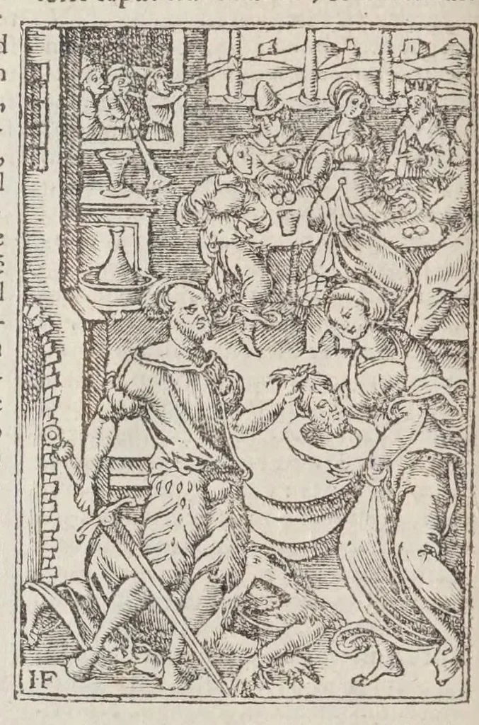 An illustration from Biblia pictvris illvstrata : breves in eadem annotationes, ex doctiss. interpretationibus, & Hebraeorum commentariis : interpretatio nominum Hebraicorum : index epistolarum & euangeliorum totius anni., 1540, leaf 1028