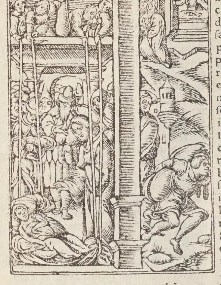 An illustration from Biblia pictvris illvstrata : breves in eadem annotationes, ex doctiss. interpretationibus, & Hebraeorum commentariis : interpretatio nominum Hebraicorum : index epistolarum & euangeliorum totius anni., 1540, leaf 1052