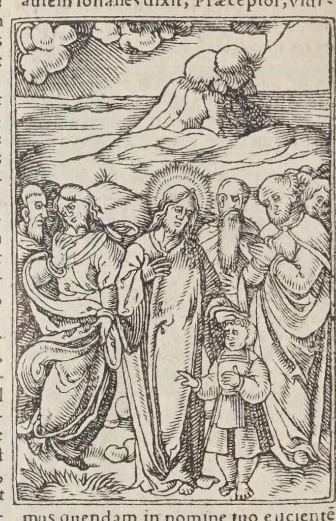 An illustration from Biblia pictvris illvstrata : breves in eadem annotationes, ex doctiss. interpretationibus, & Hebraeorum commentariis : interpretatio nominum Hebraicorum : index epistolarum & euangeliorum totius anni., 1540, leaf 1060