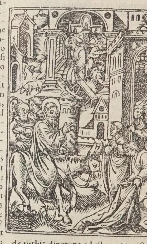 An illustration from Biblia pictvris illvstrata : breves in eadem annotationes, ex doctiss. interpretationibus, & Hebraeorum commentariis : interpretatio nominum Hebraicorum : index epistolarum & euangeliorum totius anni., 1540, leaf 1072