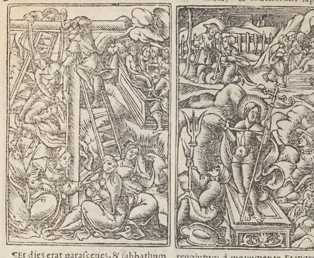 An illustration from Biblia pictvris illvstrata : breves in eadem annotationes, ex doctiss. interpretationibus, & Hebraeorum commentariis : interpretatio nominum Hebraicorum : index epistolarum & euangeliorum totius anni., 1540, leaf 1080