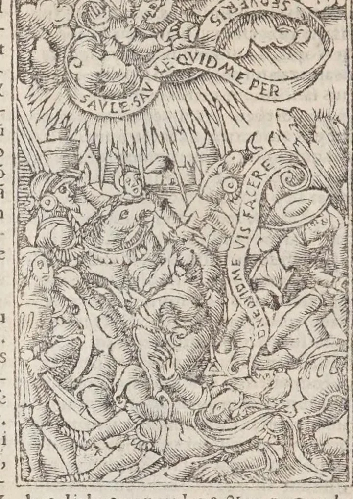 An illustration from Biblia pictvris illvstrata : breves in eadem annotationes, ex doctiss. interpretationibus, & Hebraeorum commentariis : interpretatio nominum Hebraicorum : index epistolarum & euangeliorum totius anni., 1540, leaf 1118