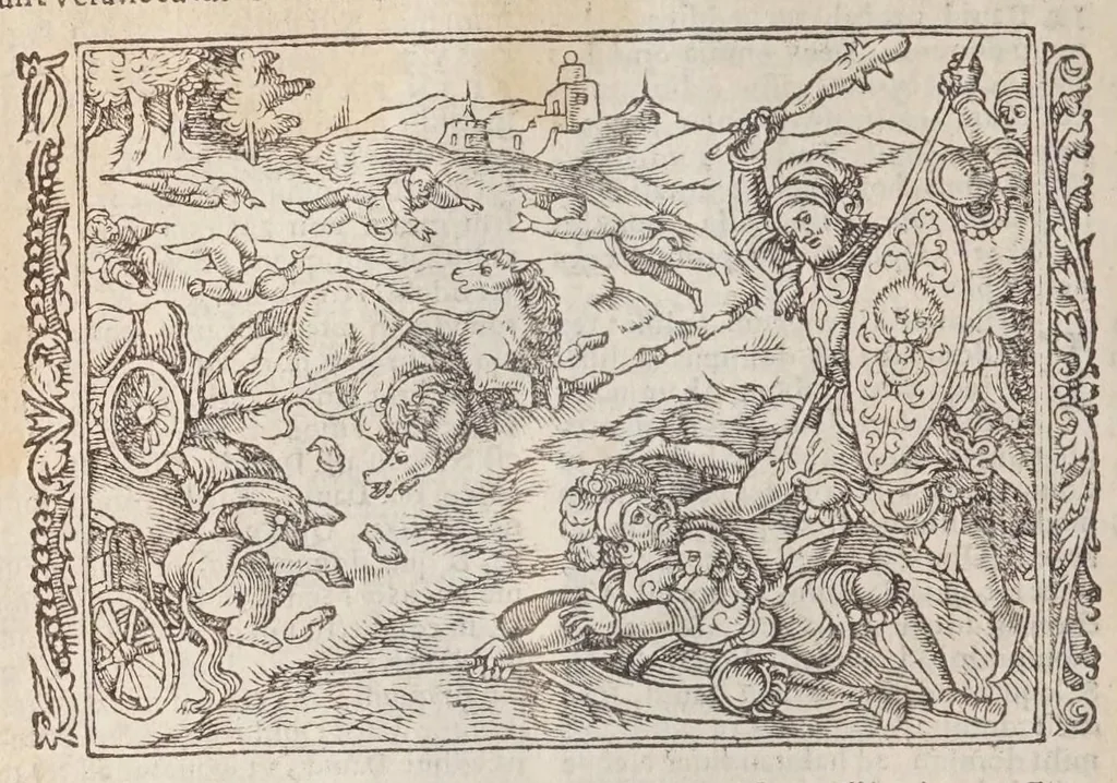 An illustration from Biblia pictvris illvstrata : breves in eadem annotationes, ex doctiss. interpretationibus, & Hebraeorum commentariis : interpretatio nominum Hebraicorum : index epistolarum & euangeliorum totius anni., 1540, leaf 298