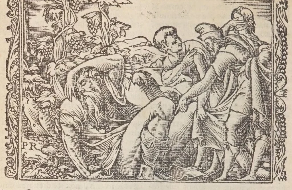 An illustration from Biblia pictvris illvstrata : breves in eadem annotationes, ex doctiss. interpretationibus, & Hebraeorum commentariis : interpretatio nominum Hebraicorum : index epistolarum & euangeliorum totius anni., 1540, leaf 30