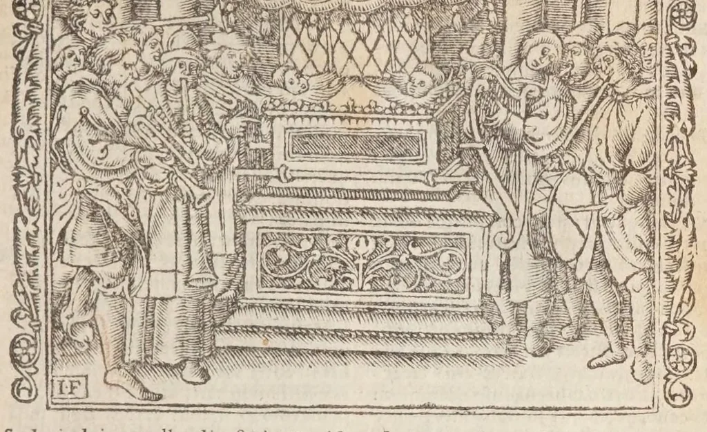 An illustration from Biblia pictvris illvstrata : breves in eadem annotationes, ex doctiss. interpretationibus, & Hebraeorum commentariis : interpretatio nominum Hebraicorum : index epistolarum & euangeliorum totius anni., 1540, leaf 393