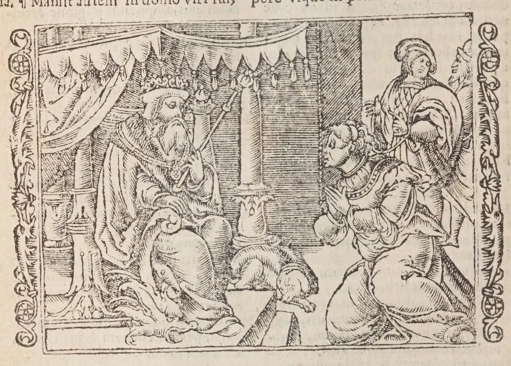 An illustration from Biblia pictvris illvstrata : breves in eadem annotationes, ex doctiss. interpretationibus, & Hebraeorum commentariis : interpretatio nominum Hebraicorum : index epistolarum & euangeliorum totius anni., 1540, leaf 522