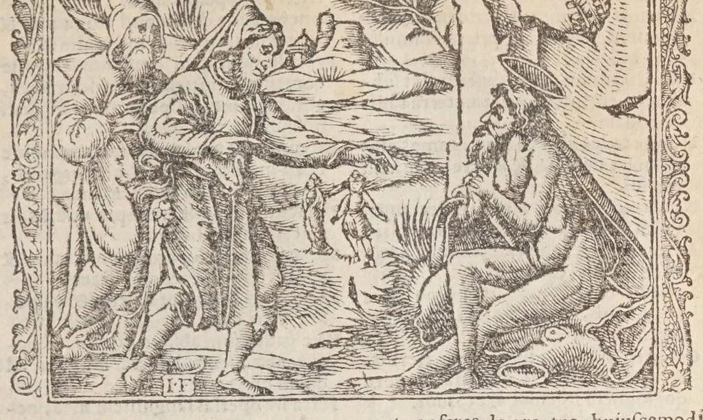 An illustration from Biblia pictvris illvstrata : breves in eadem annotationes, ex doctiss. interpretationibus, & Hebraeorum commentariis : interpretatio nominum Hebraicorum : index epistolarum & euangeliorum totius anni., 1540, leaf 543