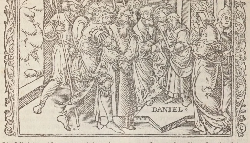 An illustration from Biblia pictvris illvstrata : breves in eadem annotationes, ex doctiss. interpretationibus, & Hebraeorum commentariis : interpretatio nominum Hebraicorum : index epistolarum & euangeliorum totius anni., 1540, leaf 892