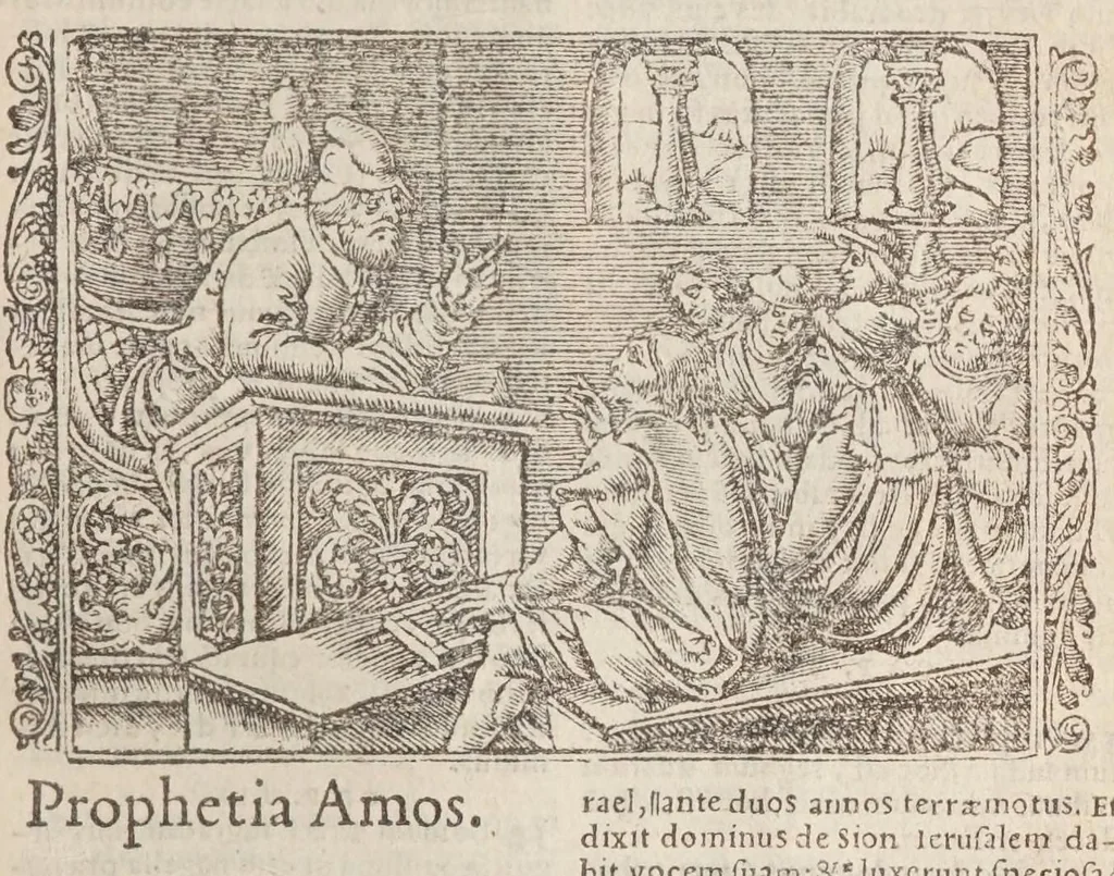 An illustration from Biblia pictvris illvstrata : breves in eadem annotationes, ex doctiss. interpretationibus, & Hebraeorum commentariis : interpretatio nominum Hebraicorum : index epistolarum & euangeliorum totius anni., 1540, leaf 905