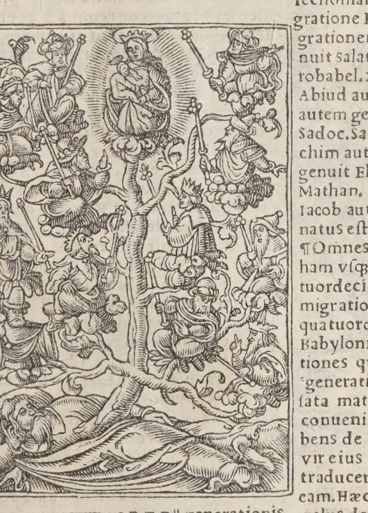 An illustration from Biblia pictvris illvstrata : breves in eadem annotationes, ex doctiss. interpretationibus, & Hebraeorum commentariis : interpretatio nominum Hebraicorum : index epistolarum & euangeliorum totius anni., 1540, leaf 985