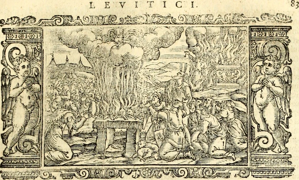 An illustration from Biblia Sacra Vulgatae Editionis : Sixti V, Pont. Max. ivssv recognita atque edita, 1669, leaf 104