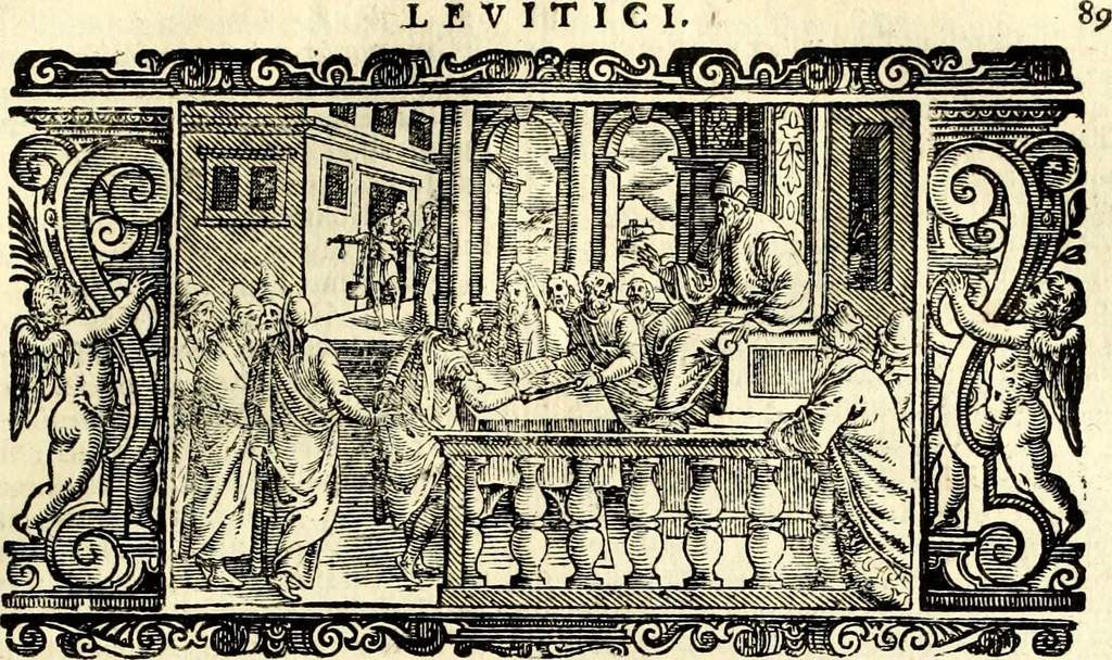 An illustration from Biblia Sacra Vulgatae Editionis : Sixti V, Pont. Max. ivssv recognita atque edita, 1669, leaf 110